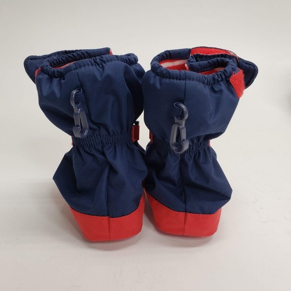 Jo Jo Splish Splash Rain Booties Jo Jo Maman Bebe Navy Blue Red - Picture 2 of 6